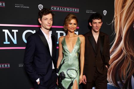 Mike Faist, Zendaya y Josh O'Connor en la premiere de 'Challengers' en Sídney