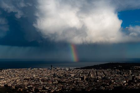 Arco iris en Barcelona.