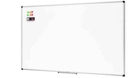 Amazon Basics - Pizarra blanca magnética con bandeja para rotuladores