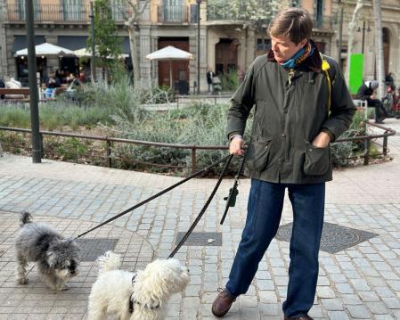 Marc de paseo con Leo y Terry