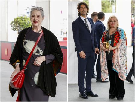 Vicky Peña y Alejandro Sancho, hijo de María Jiménez, en la entrega de  Medallas de Oro al Mérito en las Bellas Artes