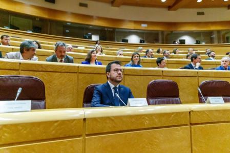 Pere Aragonès, en el Senado