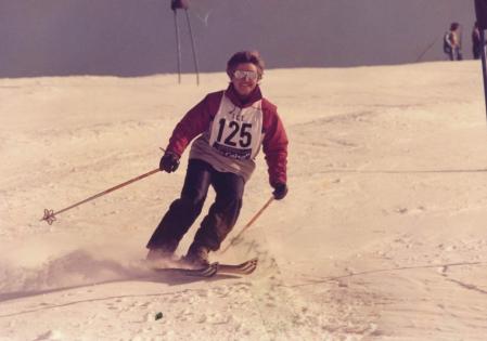 Montse Mechó, esquiando.&nbsp;