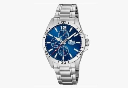 Reloj con caja de acero inoxidable multifunción de Lotus