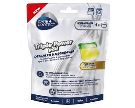CARE + PROTECT Triple Power Pod descalcificador y desengrasante