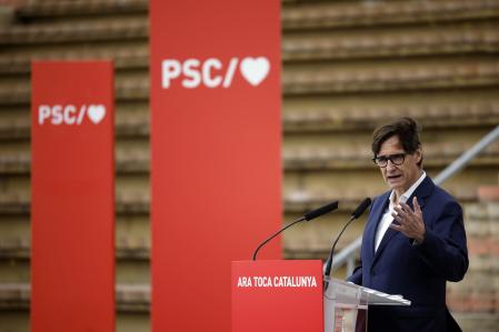 El primer secretario del PSC y candidato a la presidencia de la Generalitat, Salvador Illa