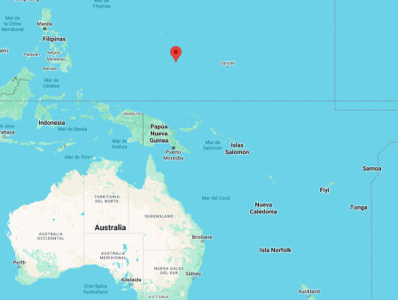 La posición geográfico del atolón