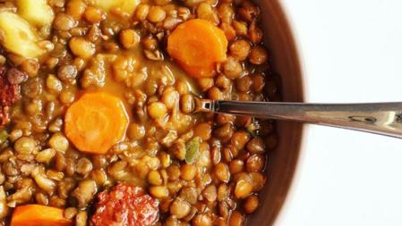 La receta más fácil de lentejas con chorizo