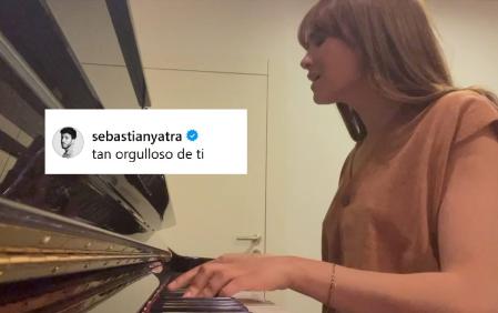 Sebastián Yatra deja un bonito comentario en la publicación de Aitana.
