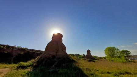 Formación similar a las Bardenas Reales de Navarra, pero en Terrassa.