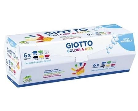 6 botes pintura a dedos Giotto