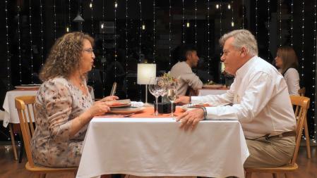 Rosa y Camilo en 'First Dates'