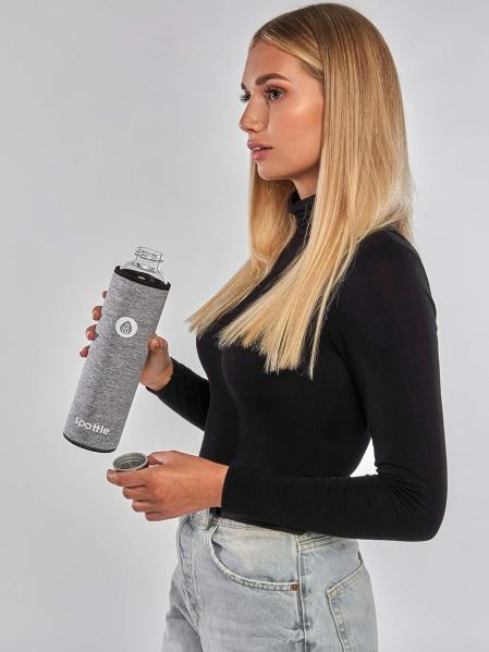 Botella de vidrio con funda de neopreno Spottle