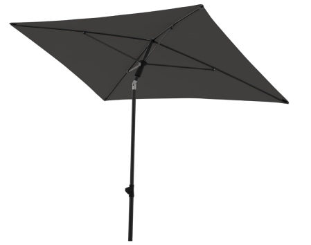 Sombrilla rectangular para balcón y terraza, altura regulable, sombrilla de jardín basculante