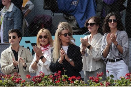 Mery Perelló en las gradas del Mutua Madrid Open