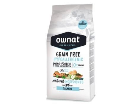 Pienso para perros Ownat gran free hypoallergenic de salmón