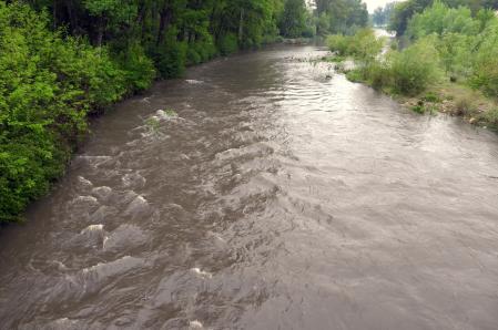 Crecida del río Ter en Torelló.