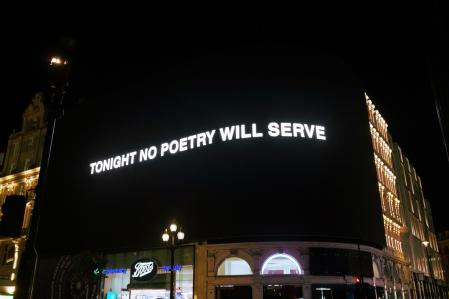 Intervención en Piccadilly Circus, en Londres, el pasado mes de noviembre