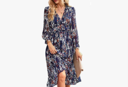 AILLOSA vestido casual de manga larga para mujeres,