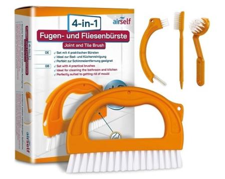 Set de 4 cepillos para limpieza de juntas y azulejos Airself
