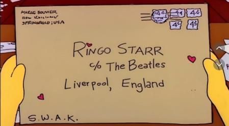 En 'Los Simpsons', Ringo Starr responde a la carta de Marge Simpsons tras 40 años.
