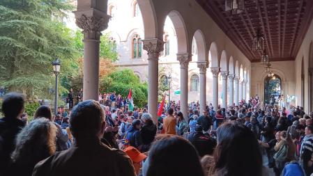 Concentración pro Palestina en la UB.