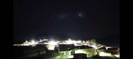 Aurora boreal en Arguisuelas.