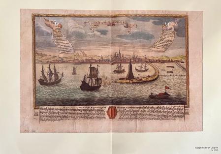 Grabado de Barcelona de 1720  .