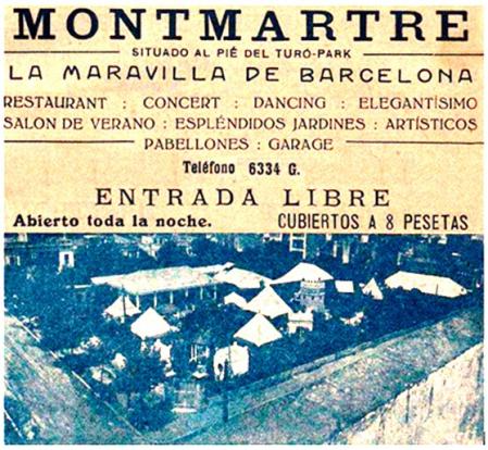 Anuncio corporativo de las Galerías Montmatre.