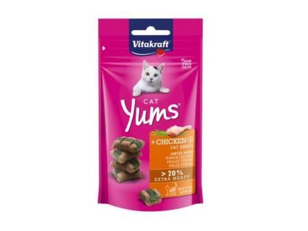 Snack para gatos sabor a pollo con hierba de Vitakraft