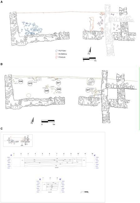 Distribución de la planta baja y la planta alta del Edificio G del Tossal de Baltarga