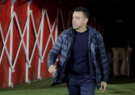 Soccer Football - LaLiga - Almeria v Barcelona - Estadio de los Juegos Mediterraneos, Almeria, Spain - May 16, 2024 FC Barcelona coach Xavi looks on REUTERS/Jon Nazca