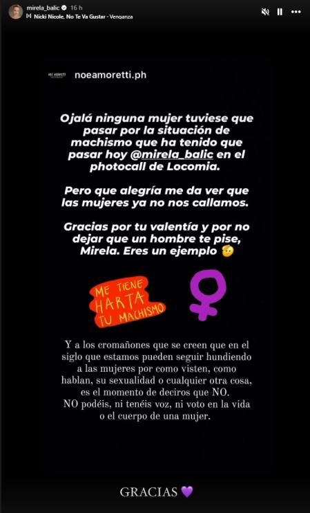 Mirela Balić denuncia la situación humillante que le ha tocado vivir con un fotógrafo.