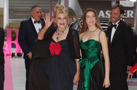 Baronesa Thyssen,Carmen Thyssen and her daughter Carmen Cervera arriving to Bazaar Women in Art awards 2024 in Madrid on Monday, 20 May 2024.