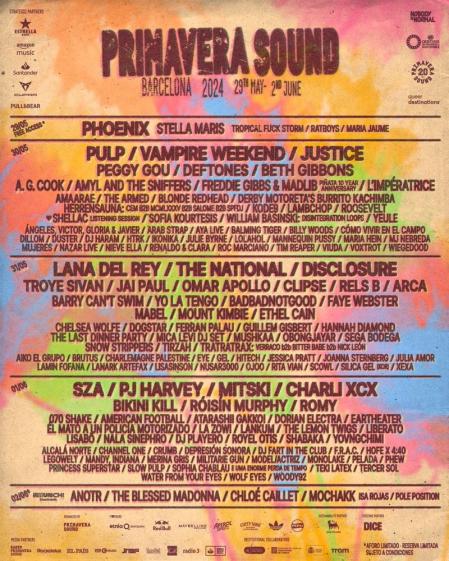 El cartel del Primavera Sound
