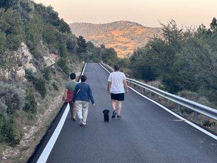La normativa establece que cuando el arcén de una vía es intransitable hay que ocupar la parte imprescindible de la calzada; además, las personas que van en grupo deben caminar en fila india