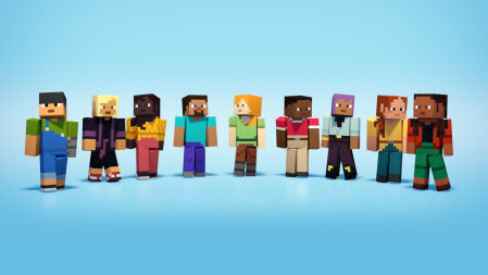 Imagen de algunos de los avatares de personaje de 'Minecraft'