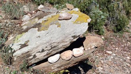 El sapo gigante de piedra en el paraje natural de Sant Llorenç del Munt.