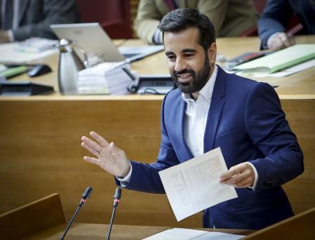 José Muñoz ayer en la sesión de control al Consell