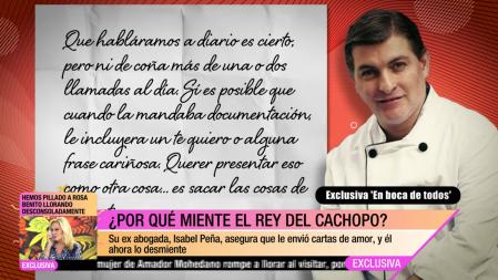 César Román niega haber enviado cartas de amor a Ana Isabel Peña.
