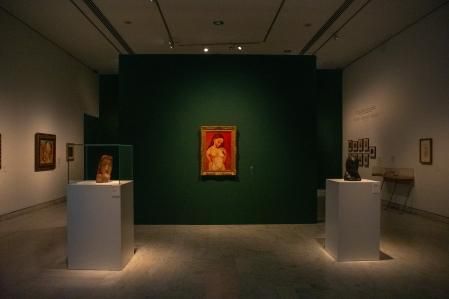 Exposicion Fernande Olivier, Pablo Picasso y sus amigos en el museo Picasso en el barrio gótico de Barcelona.