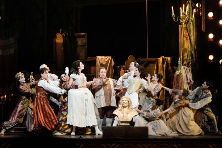 Un momento del ensayo de 'Adriana Lecouvreur' en el Liceu