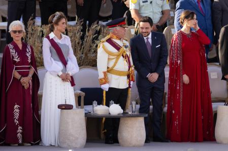 Los reyes de Jordania en el acto de celebración del Jubileo de Plata del rey Abdalá