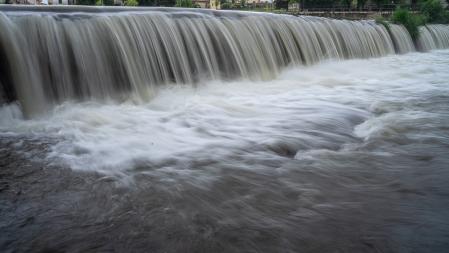 Crecida del Ter en Manlleu.