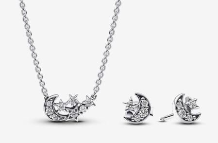 Conjunto de collar y pendientes de Luna