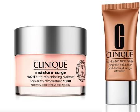 Crema hidratante y gel bronceador de Cliniquie