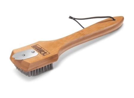 Weber 6463 - Cepillo para Parrillas con Cerdas de Acero 30 cm Bambú