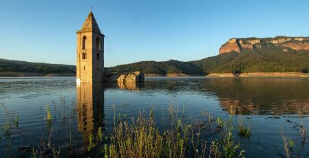 Pantano de Sau recuperando su mejor nivel de agua a buena velocidad.