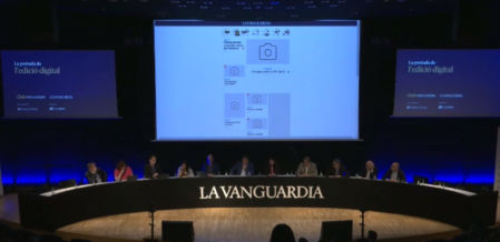 Una falsa maqueta para montar la portada web del día siguiente.