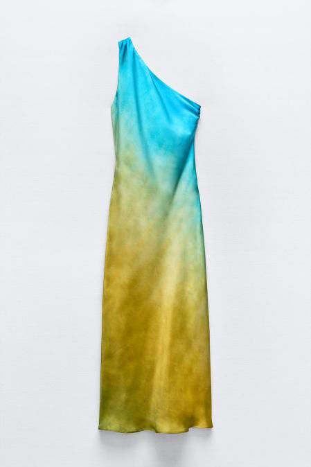 Vestido asimétrico de Zara